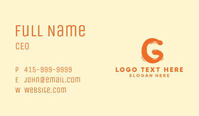 Liquid Soda Letter G Business Card Image Preview