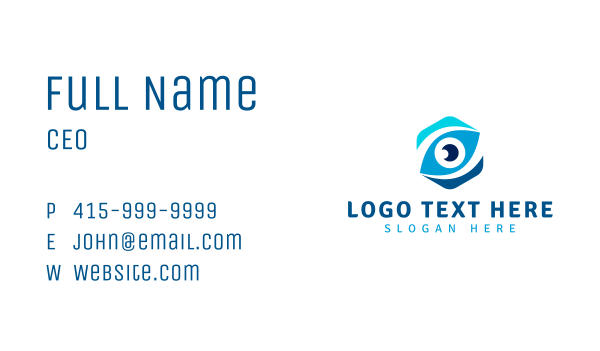 Cyber Eye Optical Business Card Design Image Preview