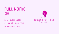 Female Curly Hair Business Card Image Preview