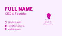 Female Curly Hair Business Card Image Preview