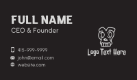 Gray Skull Cartoon Business Card Image Preview