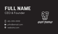 Gray Skull Cartoon Business Card Image Preview