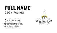 Simple Chandelier Light Fixture Business Card Image Preview