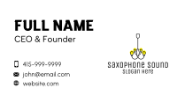 Simple Chandelier Light Fixture Business Card Design