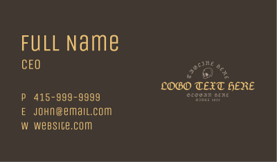 Skull Gothic Wordmark Business Card Image Preview