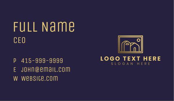 Residential Frame House Business Card Design Image Preview