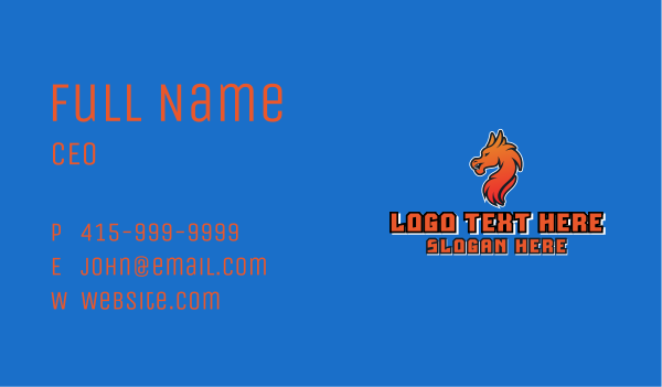 Gaming Dragon Creature Business Card Design Image Preview