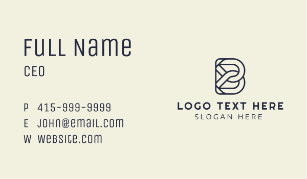 Modern Generic Letter B Business Card Design Image Preview