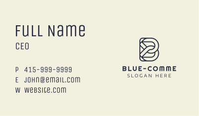 Modern Generic Letter B Business Card Image Preview