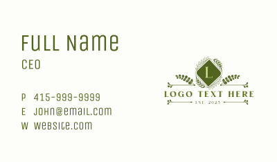 Leaf Foliage Banner Business Card Image Preview