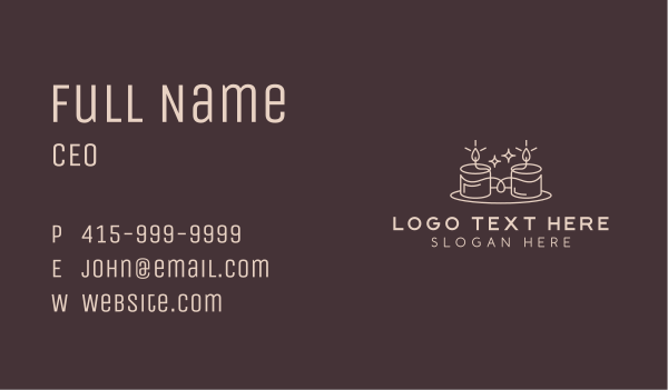 Artisanal Candle Decoration Business Card Design Image Preview