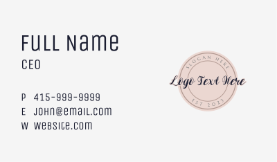 Beauty Nude Badge Business Card Image Preview