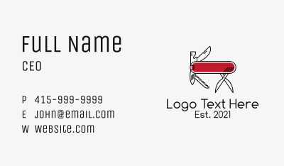 Multipurpose Swiss Knife  Business Card Image Preview