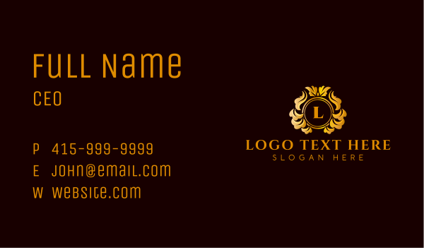 Luxury Ornament Crest Business Card Design Image Preview