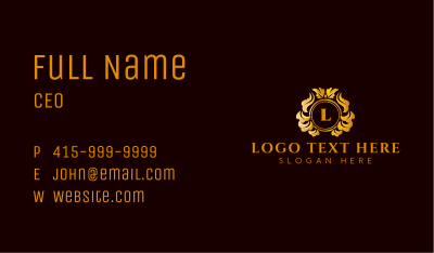 Luxury Ornament Crest Business Card Image Preview