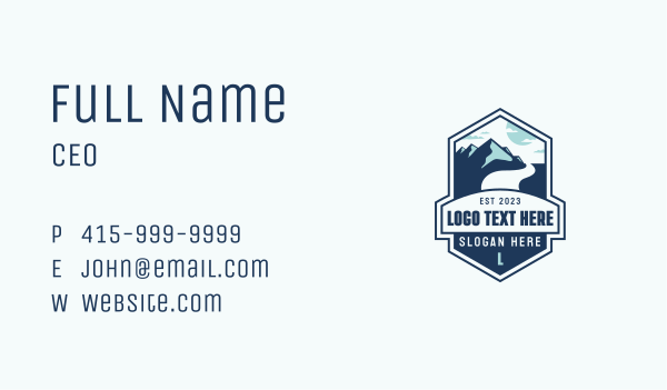 Mountain Trip Trekking Business Card Design Image Preview