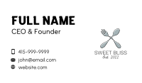 Spoon Fork Doodle Utensil Business Card Image Preview