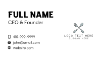 Spoon Fork Doodle Utensil Business Card Preview