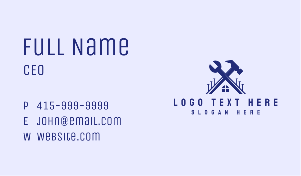 Builder Tools Repair Business Card Design Image Preview