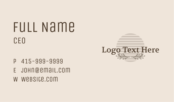 Botanical Aesthetic Wordmark Business Card Design Image Preview