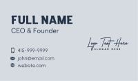 Feminine Script Handwriting Business Card Image Preview