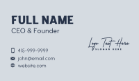 Feminine Script Handwriting Business Card Preview