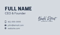 Feminine Script Handwriting Business Card Image Preview