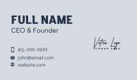 Feminine Script Handwriting Business Card Image Preview