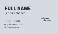 Feminine Script Handwriting Business Card Image Preview