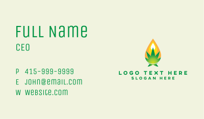 Hemp Oil Droplet Business Card Image Preview