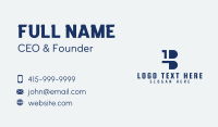 Blue Letter B Business Card Design