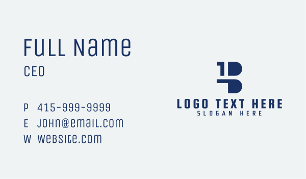 Blue Letter B Business Card Design Image Preview