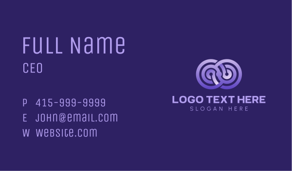 Violet Gradient Infinity Business Card Design Image Preview