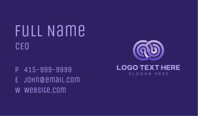 Violet Gradient Infinity Business Card Image Preview