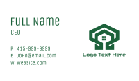 Green Hexagon Shell House Business Card Image Preview