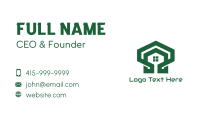 Green Hexagon Shell House Business Card Design