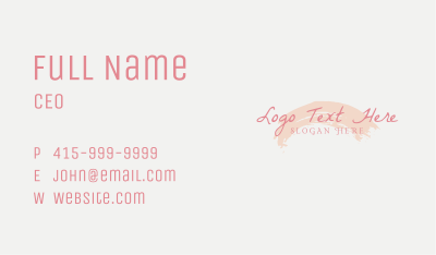 Pink Beauty Cosmetics Business Card Image Preview