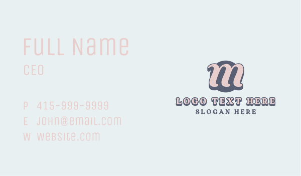 Feminine Beauty Company Letter M Business Card Design Image Preview