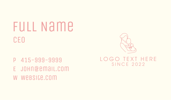 Maternity Breastfeeding Newborn Business Card Design Image Preview