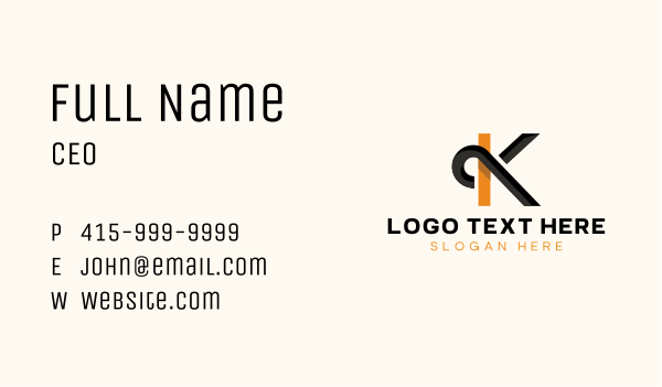 Letter K Marketing Business  Business Card Design Image Preview