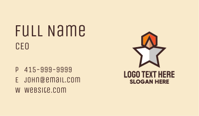 Hexagon Star Medal Business Card Image Preview