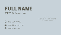 Simple Luxe Wordmark Business Card Design