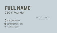 Simple Luxe Wordmark Business Card Image Preview