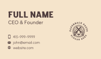 Wood Chainsaw  Emblem Business Card Image Preview