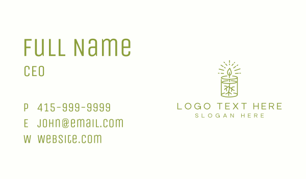 Candle Spa Monoline Business Card Design Image Preview
