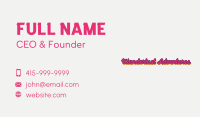 Pop Candy Wordmark Business Card Image Preview