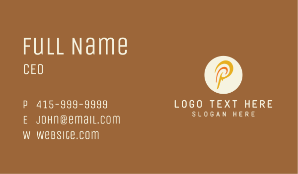 Polynesian Letter P Business Card Design Image Preview