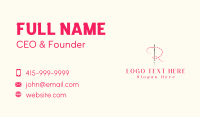 Tailoring Needle Letter R Business Card Image Preview