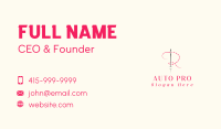 Tailoring Needle Letter R Business Card Image Preview