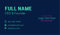 Neon Lifestyle Wordmark Business Card Image Preview